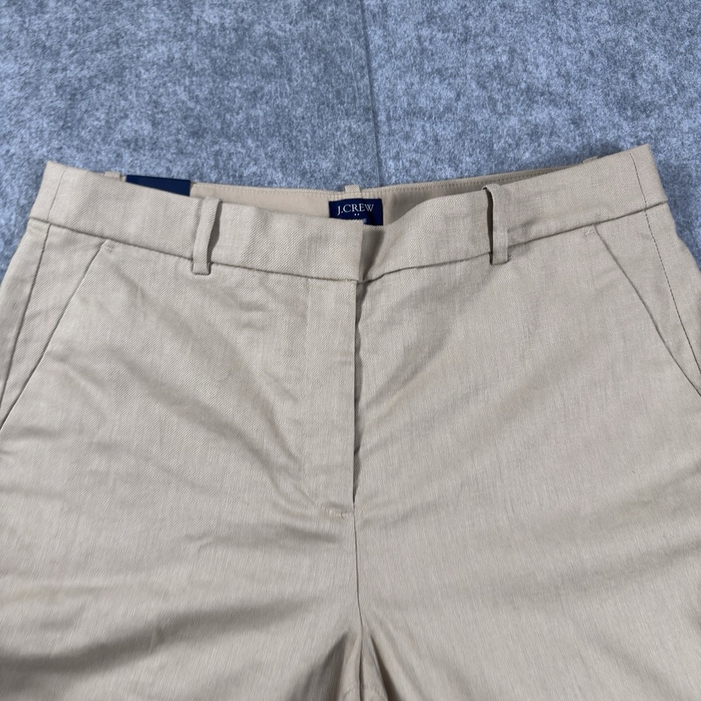 J. Crew Kallie Pant Khaki Linen Blend Pants Lined Size 12 New With Tags - Picture 6 of 11